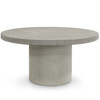 Palecek Largo Modern Classic Grey Stone Round Outdoor Dining Table - 60"