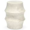 Palecek Nali Modern Classic Natural White Stone Fiberglass Outdoor Stool