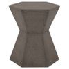 Jade Modern Classic Grey Concrete Hexagon Block Outdoor Accent Table