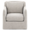 Cassandra Modern Stone Grey Cushion Slipcovered Outdoor Swivel Arm Chair