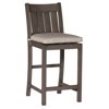 Club Aluminum Modern Slate Grey Outdoor Counter Stool