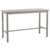 Club Aluminum Modern Oyster Grey Outdoor Dining Bar Table - 67.13"W