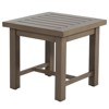 Club Aluminum Modern Medium Brown Outdoor Side End Table