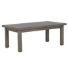 Club Aluminum Modern Oyster Grey Rectangular Outdoor Coffee Table