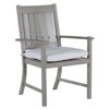Croquet Aluminum Oyster Grey Outdoor Dining Arm Chair