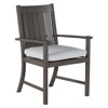 Croquet Aluminum Slate Grey Outdoor Dining Arm Chair