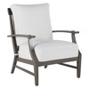 Croquet Aluminum White Cushion Slate Grey Outdoor Lounge Chair