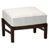 Croquet Aluminum White Cushion Dark Brown Outdoor Ottoman