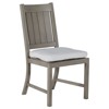 Croquet Aluminum Oyster Grey Outdoor Dining Side Chair