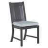 Croquet Aluminum Slate Grey Outdoor Dining Side Chair