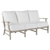 Croquet Aluminum White Cushion Oyster Grey Outdoor Sofa - 76"W