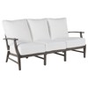 Croquet Aluminum White Cushion Slate Grey Outdoor Sofa - 76"W