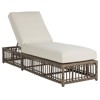 Newport Coastal Brown Woven Wicker Outdoor Chaise Lounge