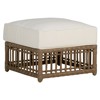 Newport Coastal Brown Woven Wicker Outdoor Ottoman