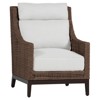 Peninsula Coastal Beach Dark Brown Woven Wicker Outdoor Lounge Chair