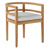 Santa Barbara Coastal Natural Teak Outdoor Dining Barrel Chair