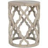 Mia French Country Smoke Grey Reclaimed Wood Round Side End Table - Small