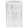 Uma Modern Classic Clear Acrylic Grain Patterned Outdoor Side End Table