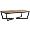 South Beach Natural Teak Wood Top Aluminum Outdoor Coffee Table
