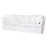 Cisco Home Seda Coastal Style Denim White Cotton Slip Cover Sofa - Large - 100"W