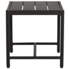 Aurora Mid Century Graphite Aluminum Square Outdoor End Table
