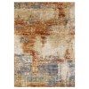 Alarisse Modern Terracotta Orange Abstract Patterned Rug - 3'7"x5'7"