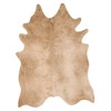 Xyra Rustic Lodge Tan Brown Faux Hide Rug - 3'10"x5'