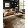 Xyra Rustic Lodge Brown Ivory Faux Hide Rug - 5'x6'6"