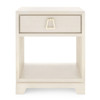 Stanford Modern Classic Beige 1 Drawer Wood Nightstand