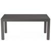 Stella Modern Graphite Aluminum Rectangular Outdoor Dining Table - 64"W