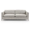 Nicholas Modern Classic Grey Upholstered Performance Aluminum Base Sofa - 84"W