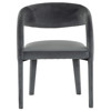 Alexander Mid Century Modern Grey Upholstered Dining Arm Chair
