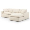 Sadie Modern Classic Cream Performance Chaise Sectional - Right Chaise - 107"