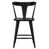 Antonio Mid Century Modern Classic Black Oak Counter Stool