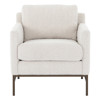 Lilian Industrial Off White Performance Boucle Bronze Iron Frame Arm Chair