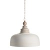 Claud French Country White Mango Wood Gold Pendant