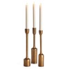 Ingrid Industrial Loft Bronze Aluminum Candleholder - Set of 3