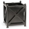 Estelle French Country Black Metal Square Outdoor Planter