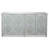 Agatha French Country Blue Distressed Reclaimed Wood Door Sideboard