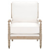 Charlize Updated Traditional White Performance Oak Wood Club Arm Chair