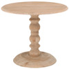 Mary French Country Smoke Grey Reclaimed Pine Wood Dining Table - Small - 36"W