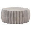 Gemma Industrial Loft Grey Concrete Outdoor Drum Coffee Table