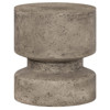 Nala Industrial Loft Grey Concrete Round Outdoor End Table
