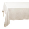 L'Objet Sateen Modern Classic Ivory Linen Tablecloth - 90" x 70"