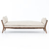 Tery Rustic Lodge Cream Performance Upholstered Brown Wood Daybed