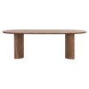 Paris Rustic Lodge Brown Acacia Wood Oval Dining Table - 94"