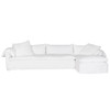 Cisco Home Donato Modern White Cotton Slipcovered Sectional - Right Arm Facing