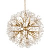 John-Richard Spherical Quartz Hollywood White Crystal 12 Light Chandelier - Small
