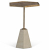 Lucinda Hollywood Regency Honeycomb Marble Side Table