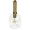 Palecek Bronson Updated Traditional Clear Glass Antique Brass Single Pendant